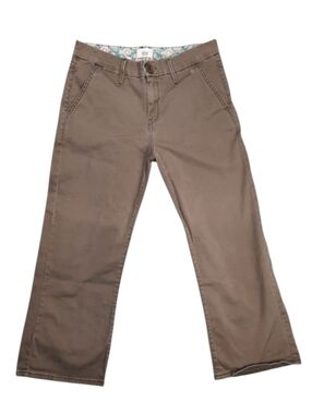 Levi's Retro Tab Twills Brown Straight Crop Trouser SZ 8